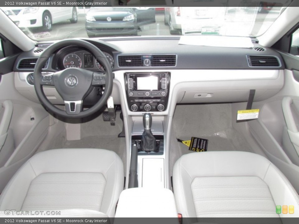 Moonrock Gray Interior Dashboard for the 2012 Volkswagen Passat V6 SE #57285948