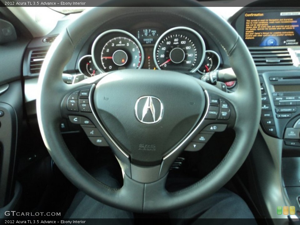 Ebony Interior Steering Wheel for the 2012 Acura TL 3.5 Advance #57286278