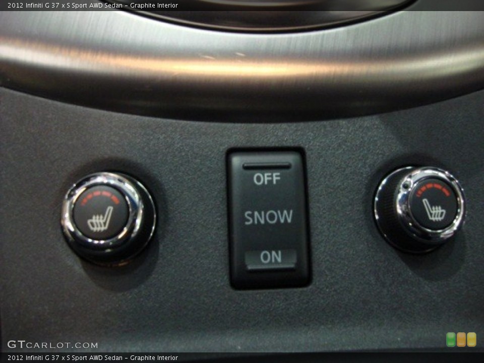 Graphite Interior Controls for the 2012 Infiniti G 37 x S Sport AWD Sedan #57287739