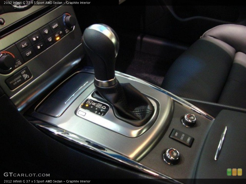 Graphite Interior Transmission for the 2012 Infiniti G 37 x S Sport AWD Sedan #57287748