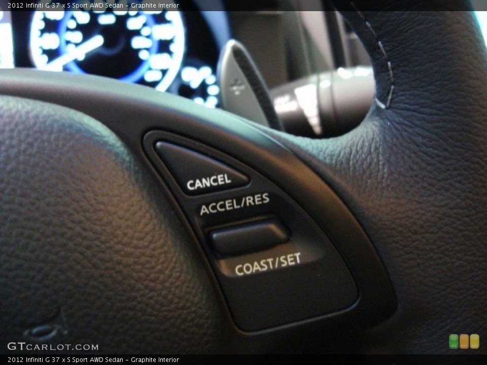 Graphite Interior Controls for the 2012 Infiniti G 37 x S Sport AWD Sedan #57287766
