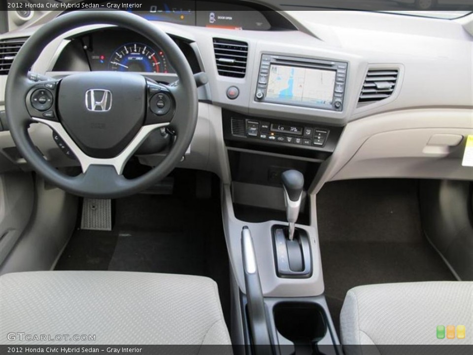 Gray Interior Dashboard for the 2012 Honda Civic Hybrid Sedan #57288549