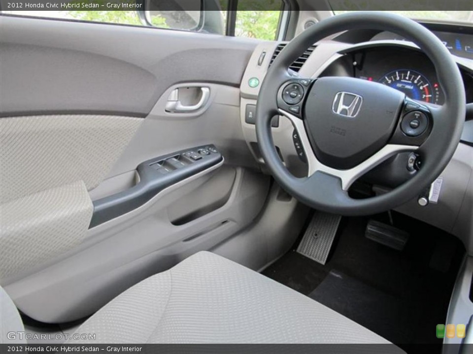 Gray Interior Steering Wheel for the 2012 Honda Civic Hybrid Sedan #57288559