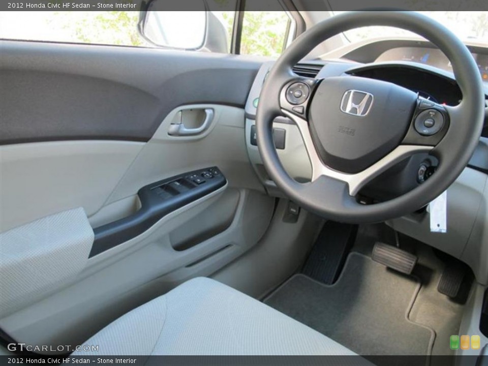 Stone Interior Steering Wheel for the 2012 Honda Civic HF Sedan #57289038