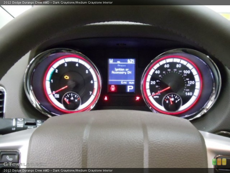 Dark Graystone/Medium Graystone Interior Gauges for the 2012 Dodge Durango Crew AWD #57289707