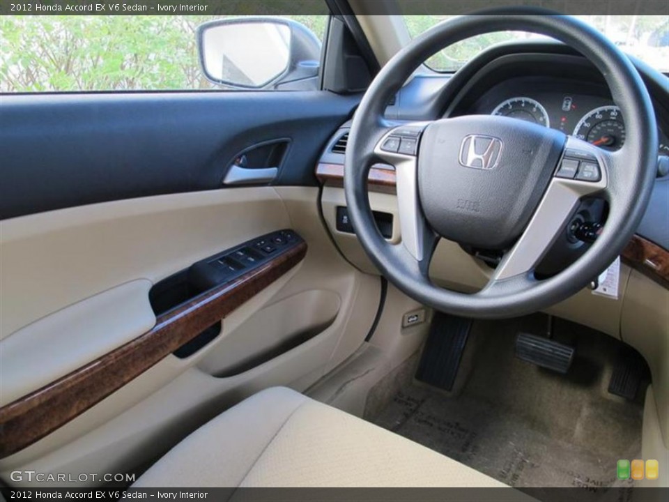 Ivory Interior Steering Wheel for the 2012 Honda Accord EX V6 Sedan #57290454