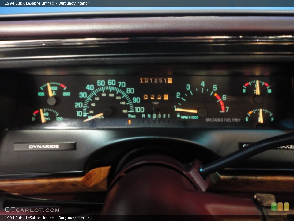 Burgundy Interior Gauges for the 1994 Buick LeSabre Limited #57290871