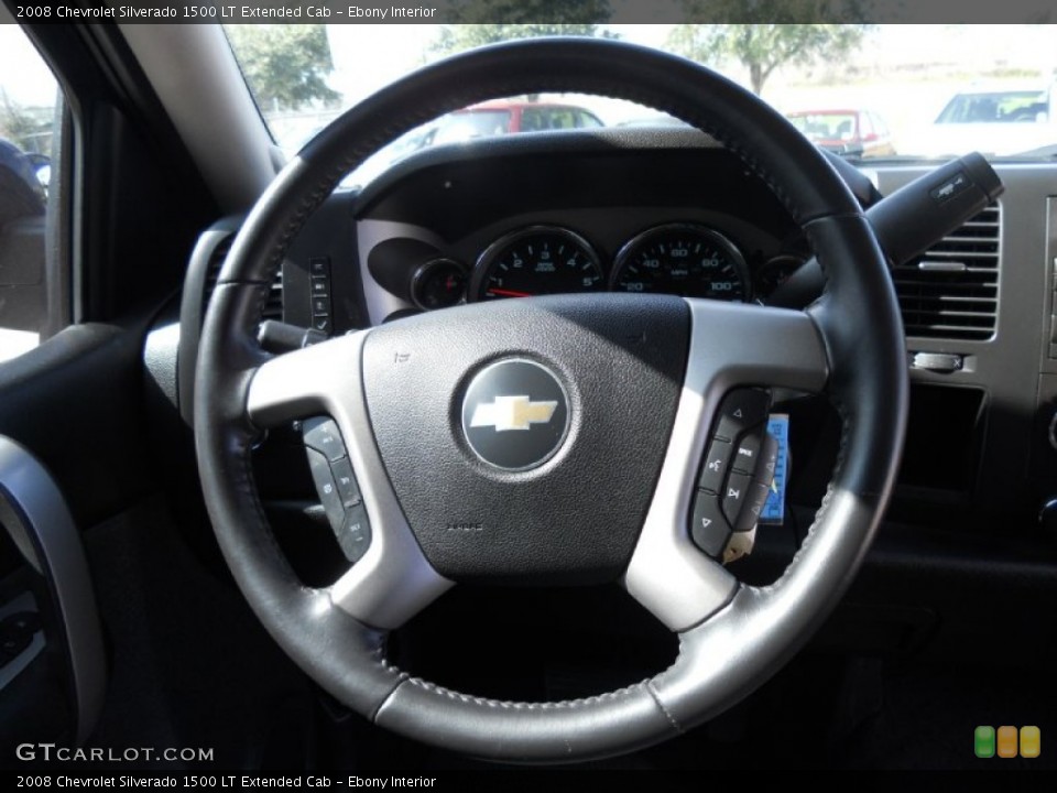 Ebony Interior Steering Wheel for the 2008 Chevrolet Silverado 1500 LT Extended Cab #57292992