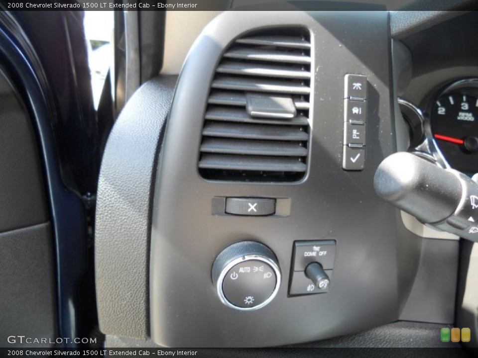 Ebony Interior Controls for the 2008 Chevrolet Silverado 1500 LT Extended Cab #57293030