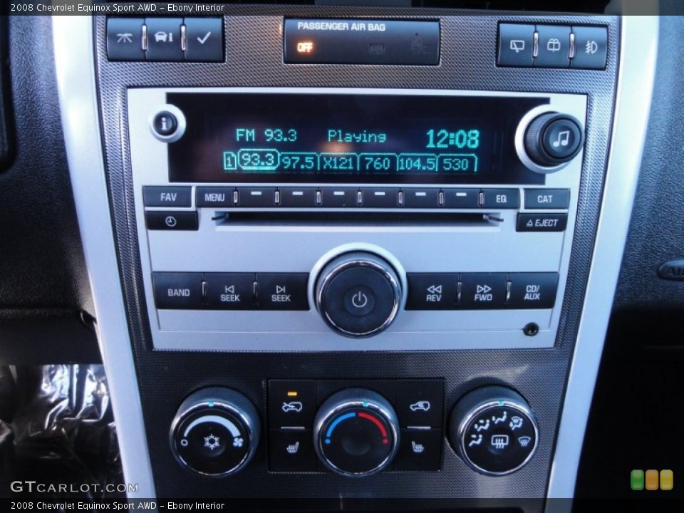 Ebony Interior Audio System for the 2008 Chevrolet Equinox Sport AWD #57300300