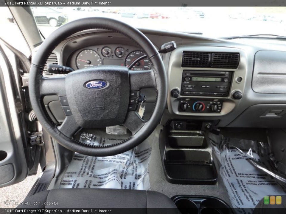 Medium Dark Flint Interior Dashboard for the 2011 Ford Ranger XLT SuperCab #57303444