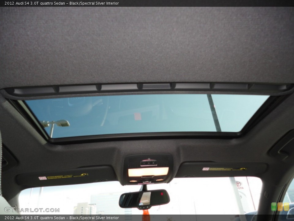 Black/Spectral Silver Interior Sunroof for the 2012 Audi S4 3.0T quattro Sedan #57304203