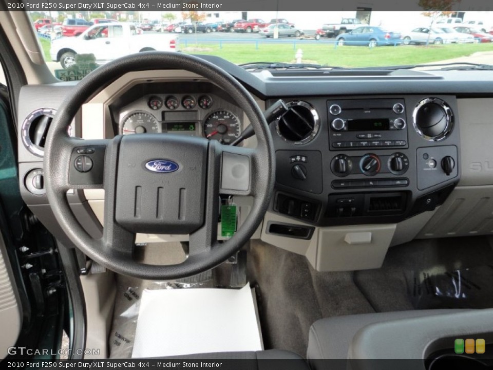 Medium Stone Interior Dashboard for the 2010 Ford F250 Super Duty XLT SuperCab 4x4 #57305325