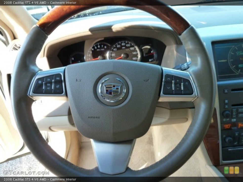 Cashmere Interior Steering Wheel for the 2008 Cadillac STS 4 V6 AWD #57307743