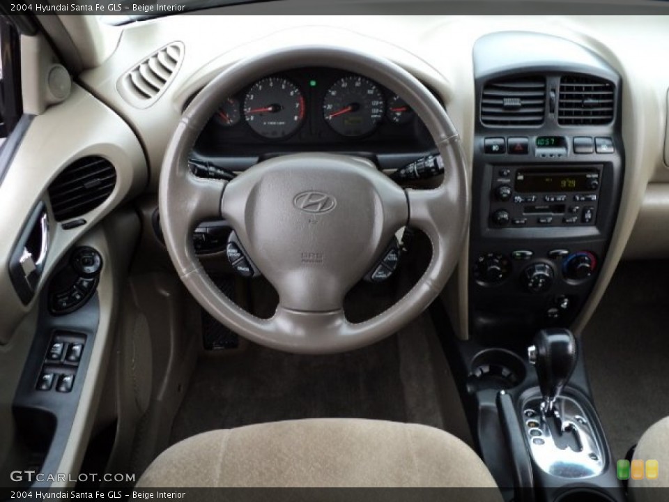 Beige Interior Dashboard for the 2004 Hyundai Santa Fe GLS #57308130