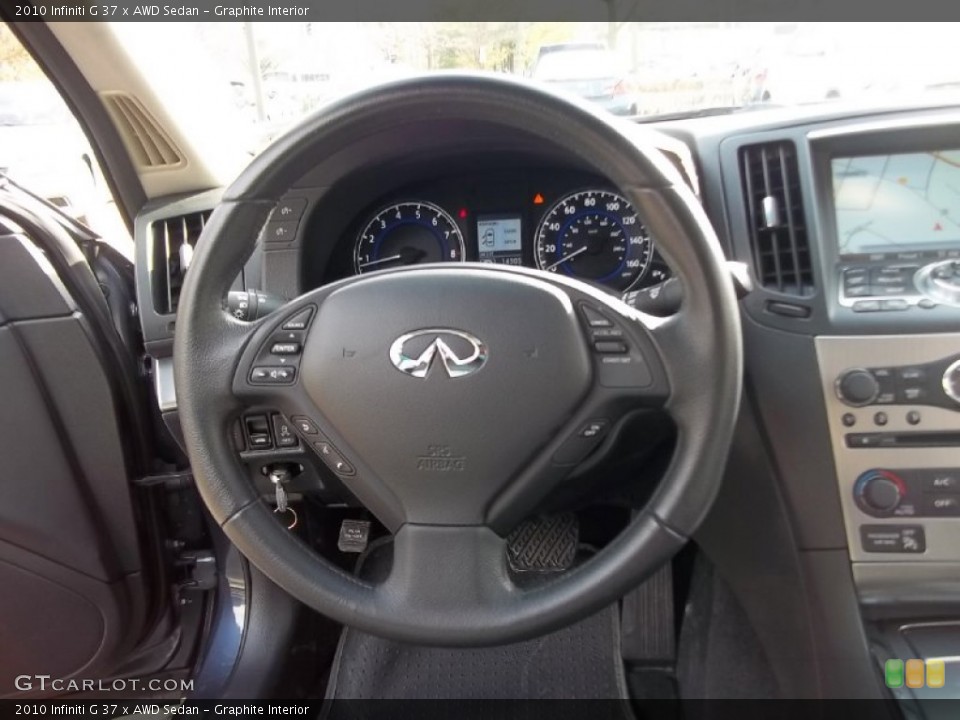 Graphite Interior Steering Wheel for the 2010 Infiniti G 37 x AWD Sedan #57308223
