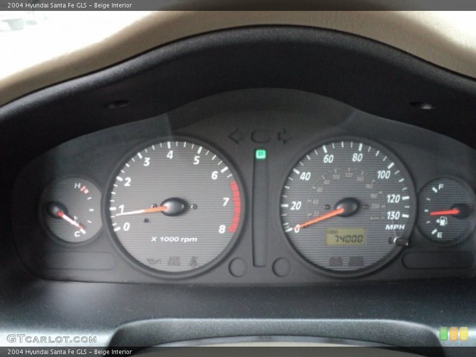 Beige Interior Gauges for the 2004 Hyundai Santa Fe GLS #57308229