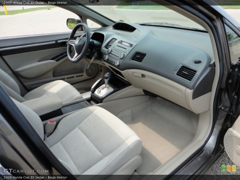 Beige Interior Dashboard for the 2009 Honda Civic EX Sedan #57309129