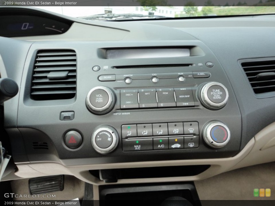 Beige Interior Controls for the 2009 Honda Civic EX Sedan #57309195