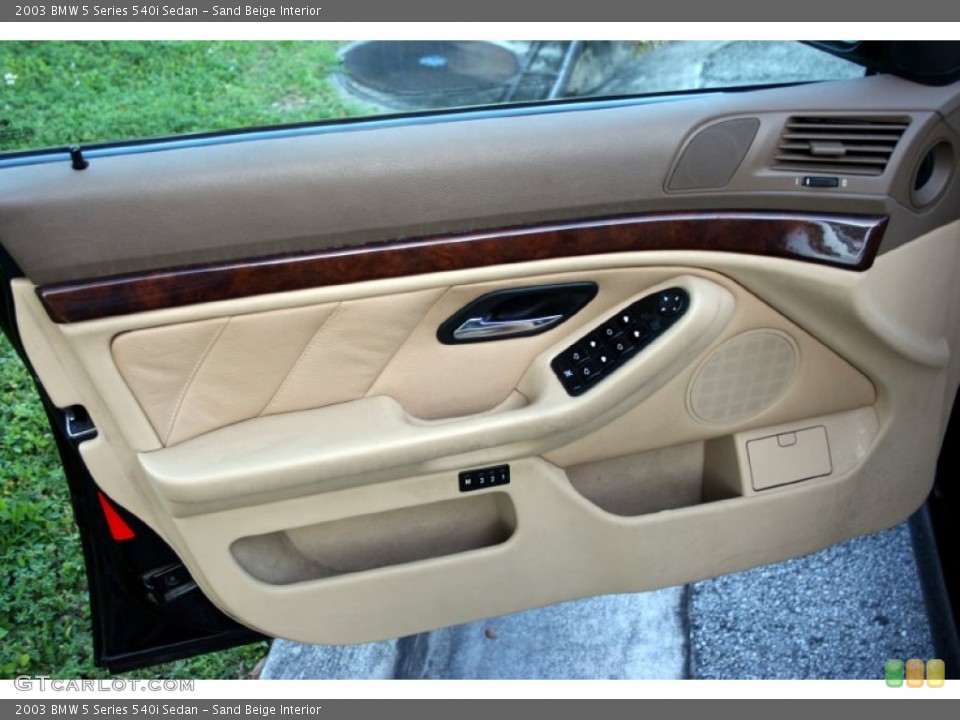 Sand Beige Interior Door Panel for the 2003 BMW 5 Series 540i Sedan #57314182