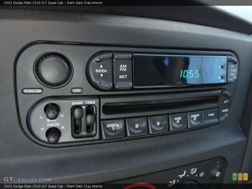 Dark Slate Gray Interior Audio System for the 2003 Dodge Ram 2500 SLT Quad Cab #57314608