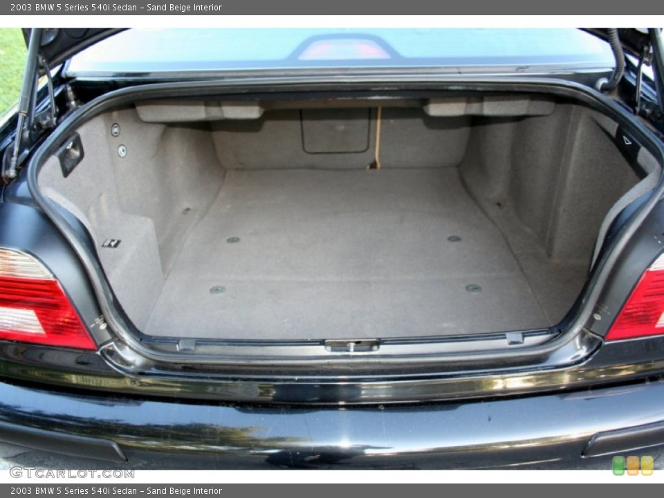 Sand Beige Interior Trunk for the 2003 BMW 5 Series 540i Sedan #57314713