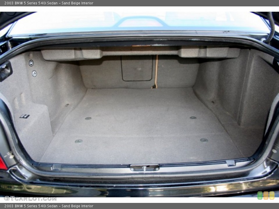 Sand Beige Interior Trunk for the 2003 BMW 5 Series 540i Sedan #57314722