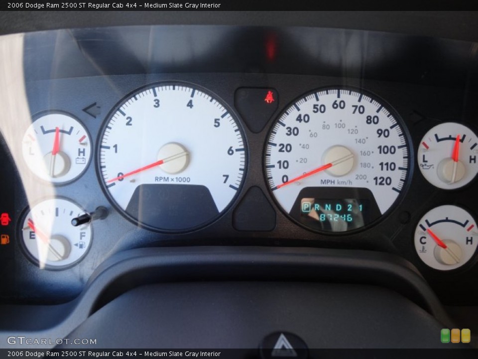 Medium Slate Gray Interior Gauges for the 2006 Dodge Ram 2500 ST Regular Cab 4x4 #57314794