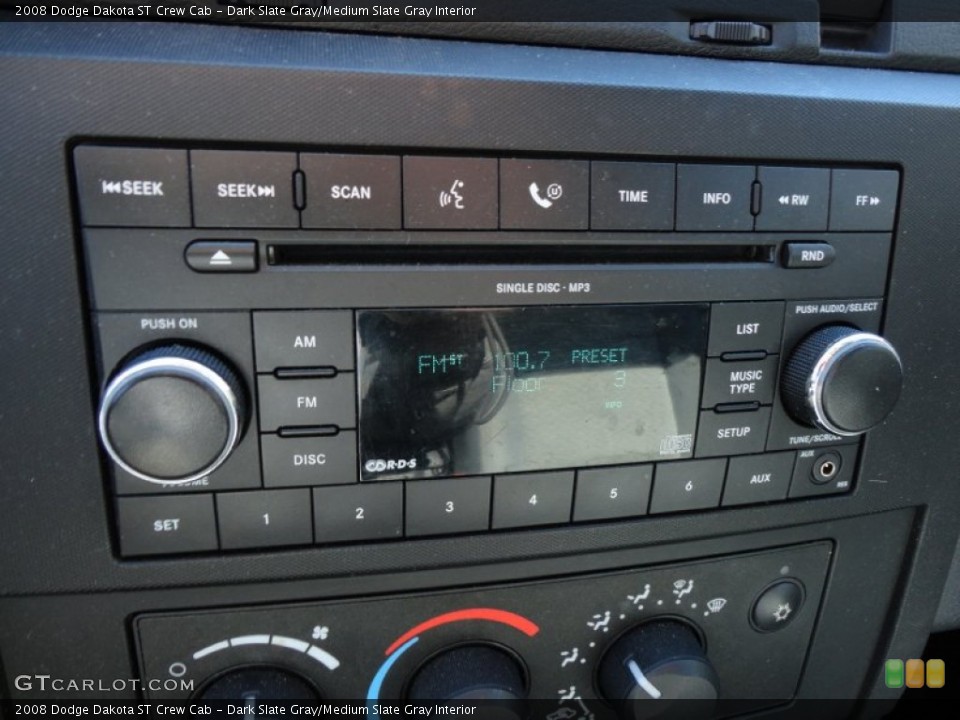 Dark Slate Gray/Medium Slate Gray Interior Audio System for the 2008 Dodge Dakota ST Crew Cab #57315982