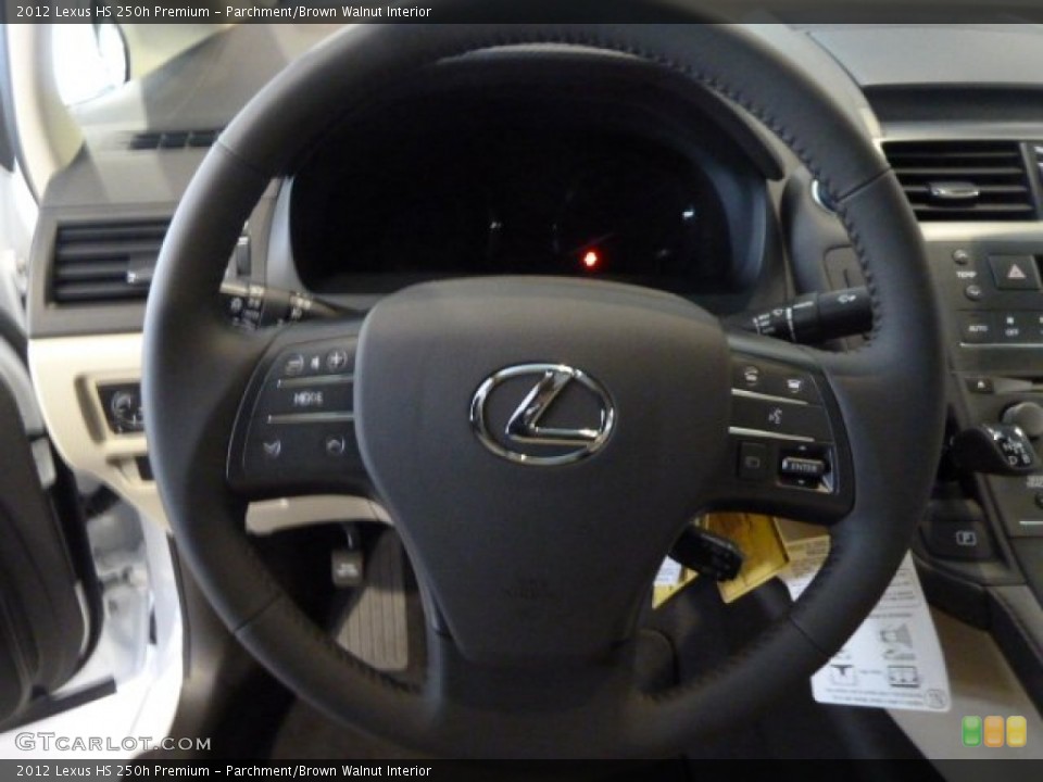 Parchment/Brown Walnut Interior Steering Wheel for the 2012 Lexus HS 250h Premium #57319000