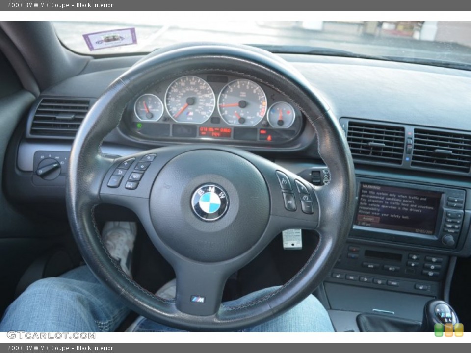 Black Interior Steering Wheel for the 2003 BMW M3 Coupe #57320659