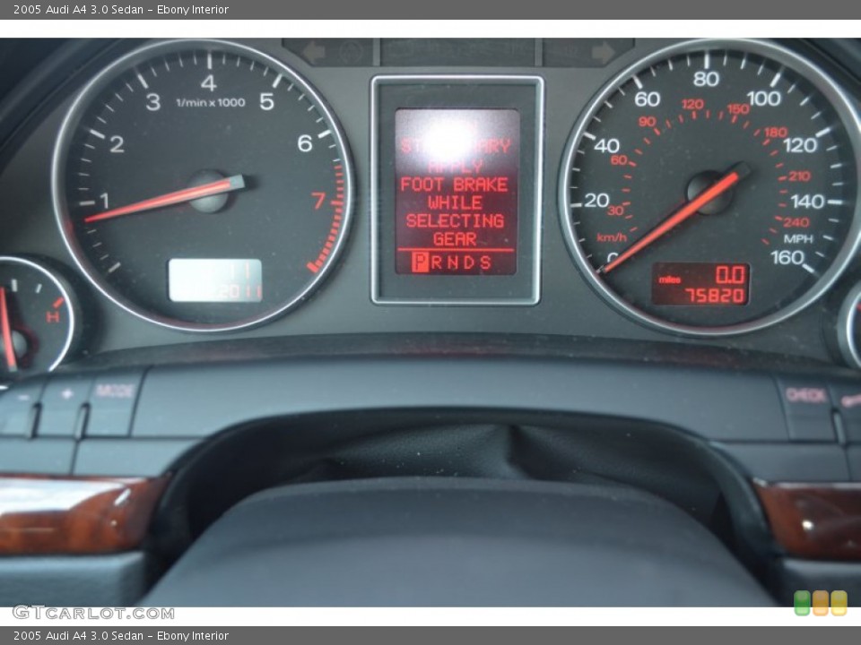 Ebony Interior Gauges for the 2005 Audi A4 3.0 Sedan #57321100