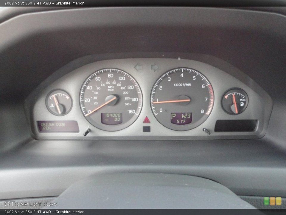 Graphite Interior Gauges for the 2002 Volvo S60 2.4T AWD #57321349