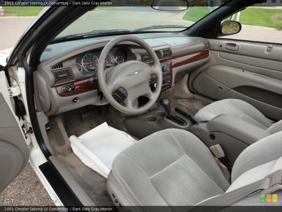 Dark Slate Gray Interior Prime Interior for the 2001 Chrysler Sebring LX Convertible #57321994