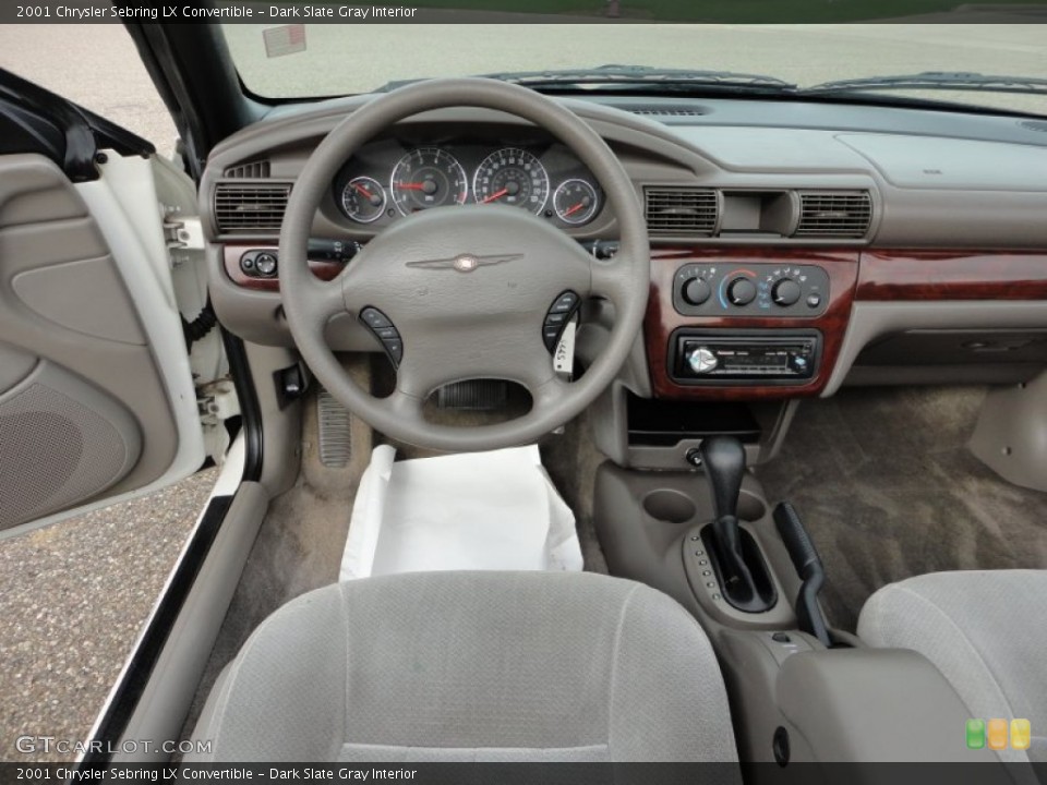Dark Slate Gray Interior Dashboard for the 2001 Chrysler Sebring LX Convertible #57322021