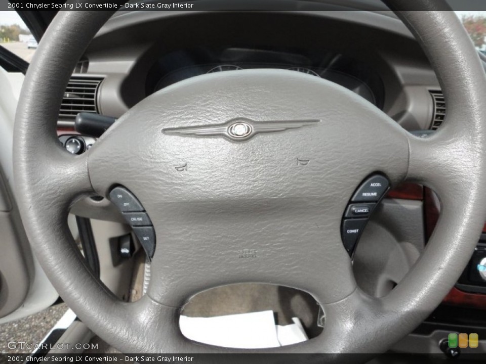 Dark Slate Gray Interior Steering Wheel for the 2001 Chrysler Sebring LX Convertible #57322165
