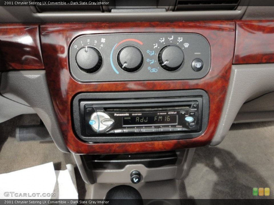 Dark Slate Gray Interior Controls for the 2001 Chrysler Sebring LX Convertible #57322174