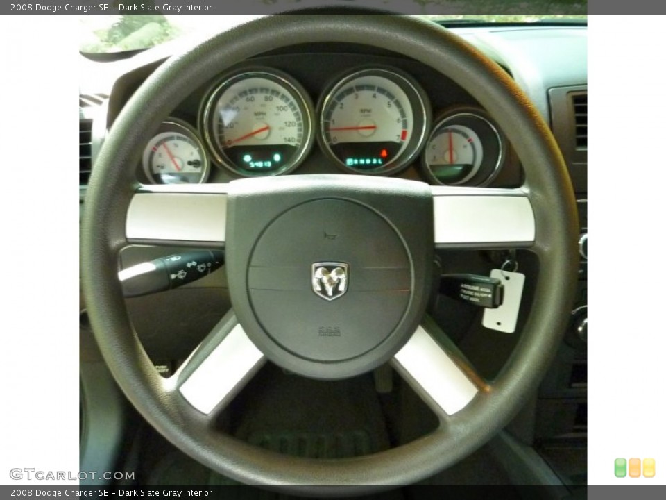 Dark Slate Gray Interior Steering Wheel for the 2008 Dodge Charger SE #57323446