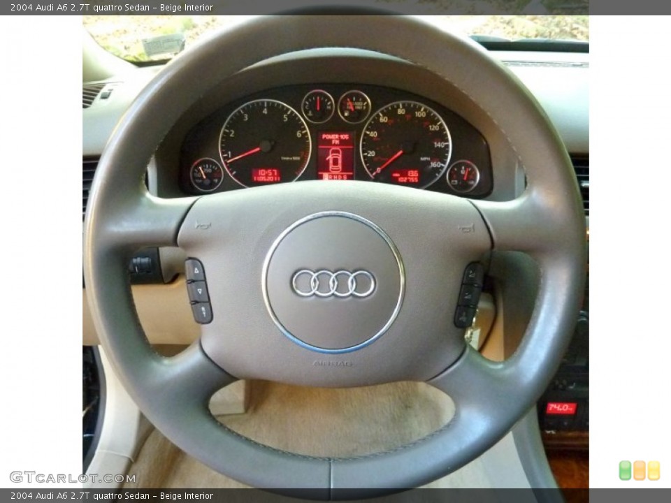 Beige Interior Steering Wheel for the 2004 Audi A6 2.7T quattro Sedan #57326674