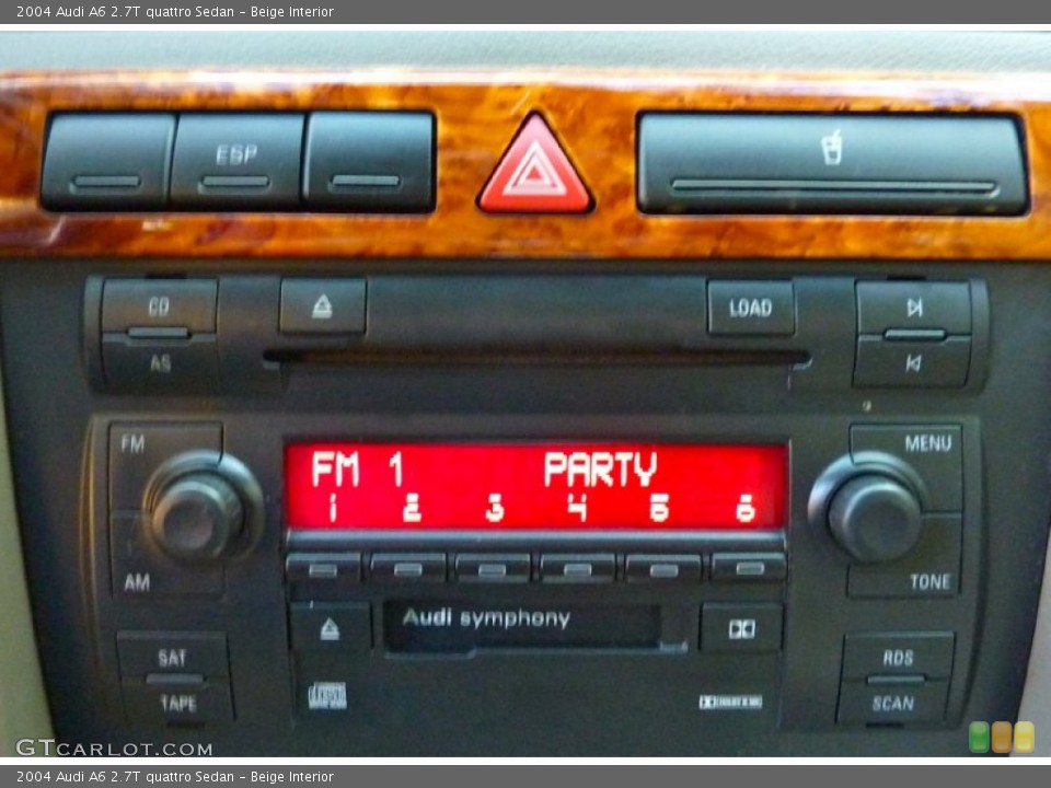 Beige Interior Audio System for the 2004 Audi A6 2.7T quattro Sedan #57326698