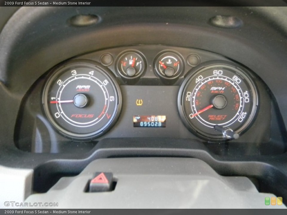Medium Stone Interior Gauges for the 2009 Ford Focus S Sedan #57330934