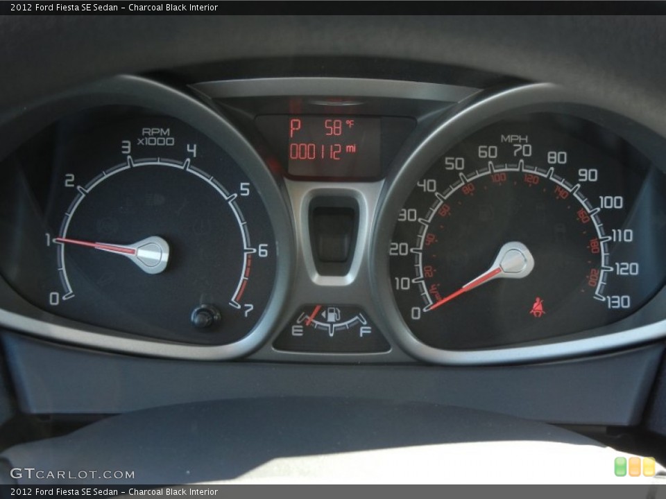 Charcoal Black Interior Gauges for the 2012 Ford Fiesta SE Sedan #57331180
