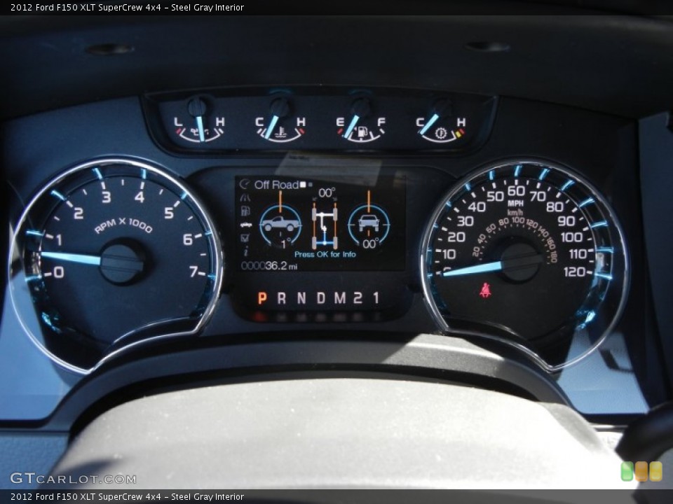 Steel Gray Interior Gauges for the 2012 Ford F150 XLT SuperCrew 4x4 #57331909