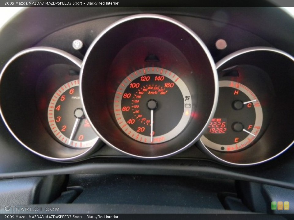 Black/Red Interior Gauges for the 2009 Mazda MAZDA3 MAZDASPEED3 Sport #57332307