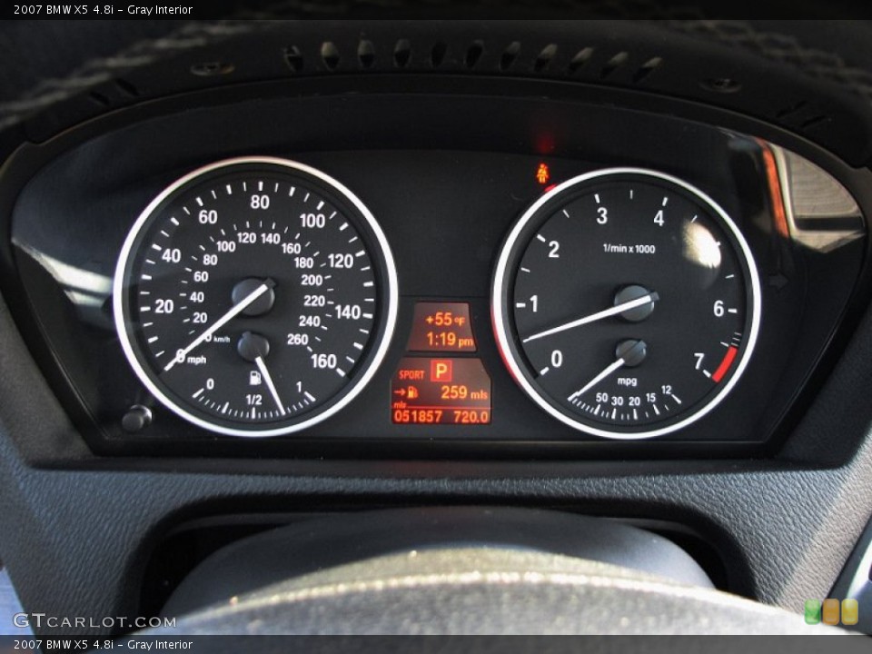 Gray Interior Gauges for the 2007 BMW X5 4.8i #57333619