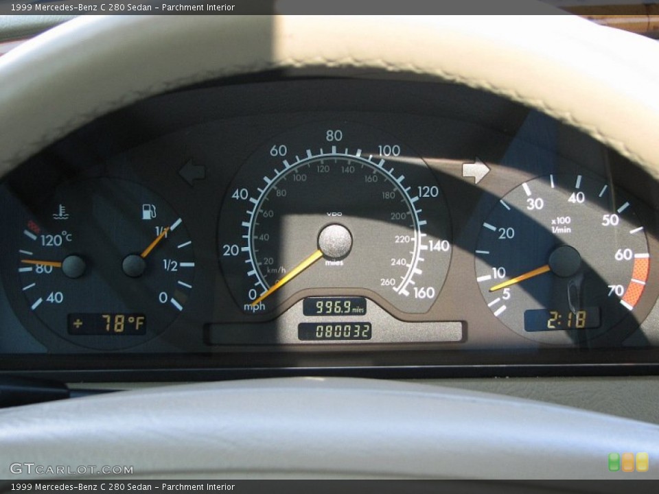 Parchment Interior Gauges for the 1999 Mercedes-Benz C 280 Sedan #57335676