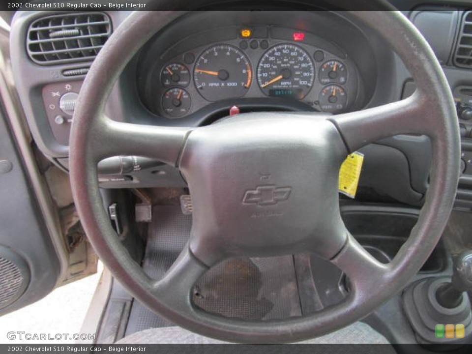 Beige Interior Steering Wheel for the 2002 Chevrolet S10 Regular Cab #57335872