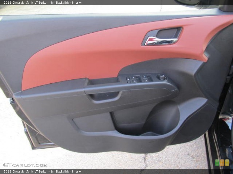 Jet Black/Brick Interior Door Panel for the 2012 Chevrolet Sonic LT Sedan #57336090