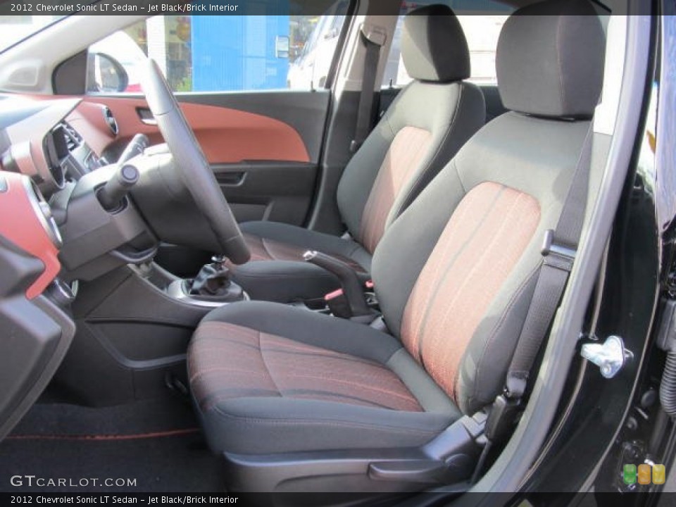 Jet Black/Brick Interior Photo for the 2012 Chevrolet Sonic LT Sedan #57336102