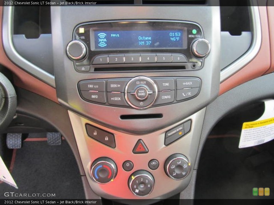 Jet Black/Brick Interior Controls for the 2012 Chevrolet Sonic LT Sedan #57336123